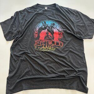 Fleetwood Mac Vintage Band Tour Graphic Dark Gray T-shirt XXL